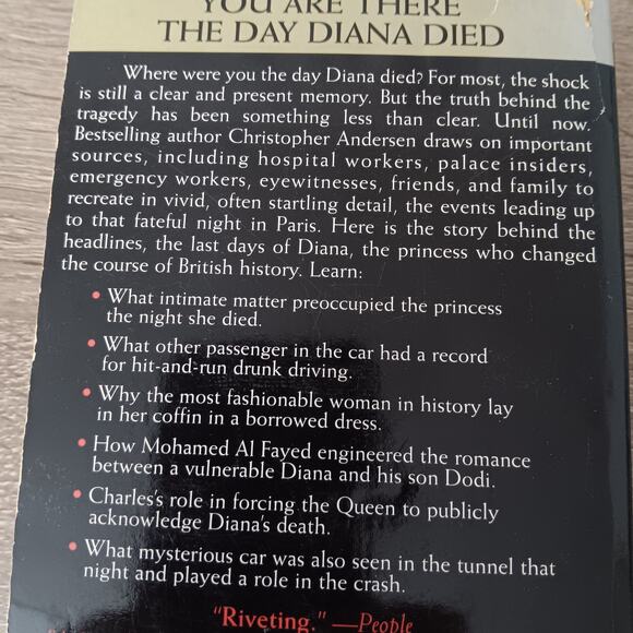 The Day Diana Died - Paperback, by Andersen Christopher - Picture 5 of 9